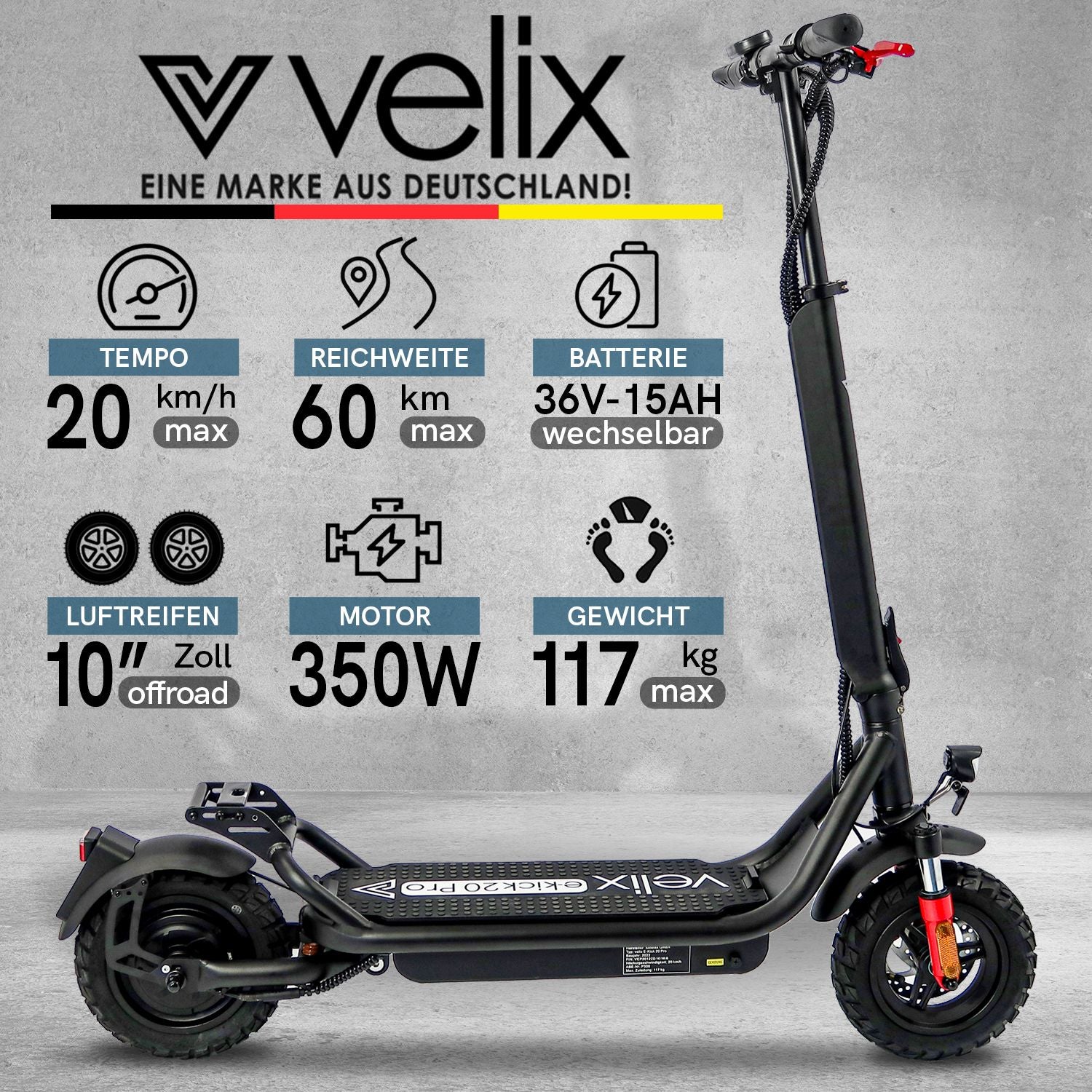 Velix E-Kick 20 Pro E-Scooter Velix E-Kick 20 Pro E-Scooter